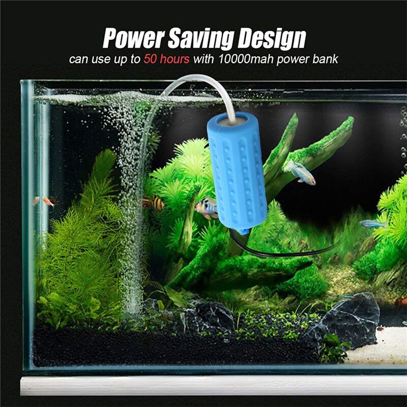 Aquarium Usb Luchtpomp Ultra Stille Hoge Energiebesparing Zuurstof Luchtpomp Aquarium Voor Aquarium Met Lucht Steen En siliconen Buis