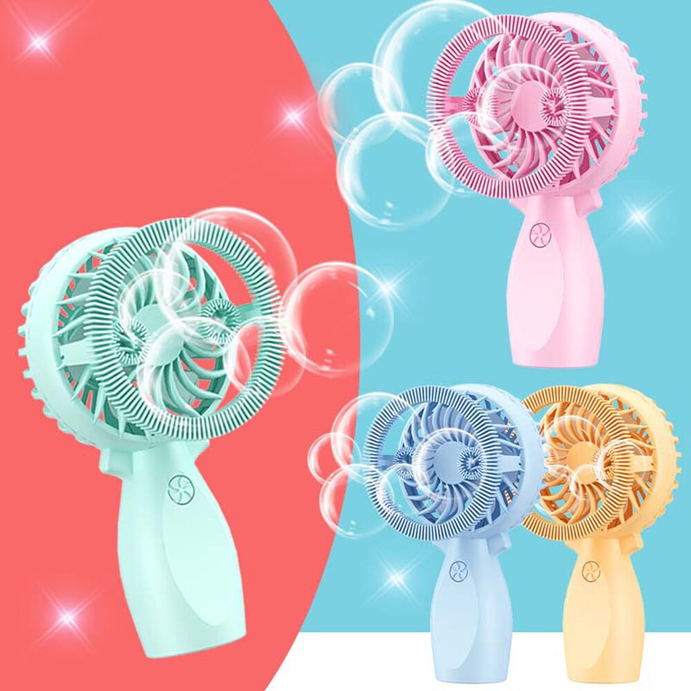 2 in 1 Handheld Fan &amp; Bubble Blower Personal Fan Bubble Machine Dual Use Electric Fan Handheld Bubble Wand Bubble Fan
