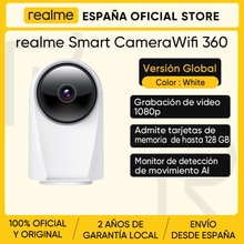 Cámara inteligente realme con Wifi, Monitor de seguridad con tarjeta de memoria de hasta 360 GB, 1080p, grabación de vídeo, IA, detección de movimiento, soporta hasta 128GB