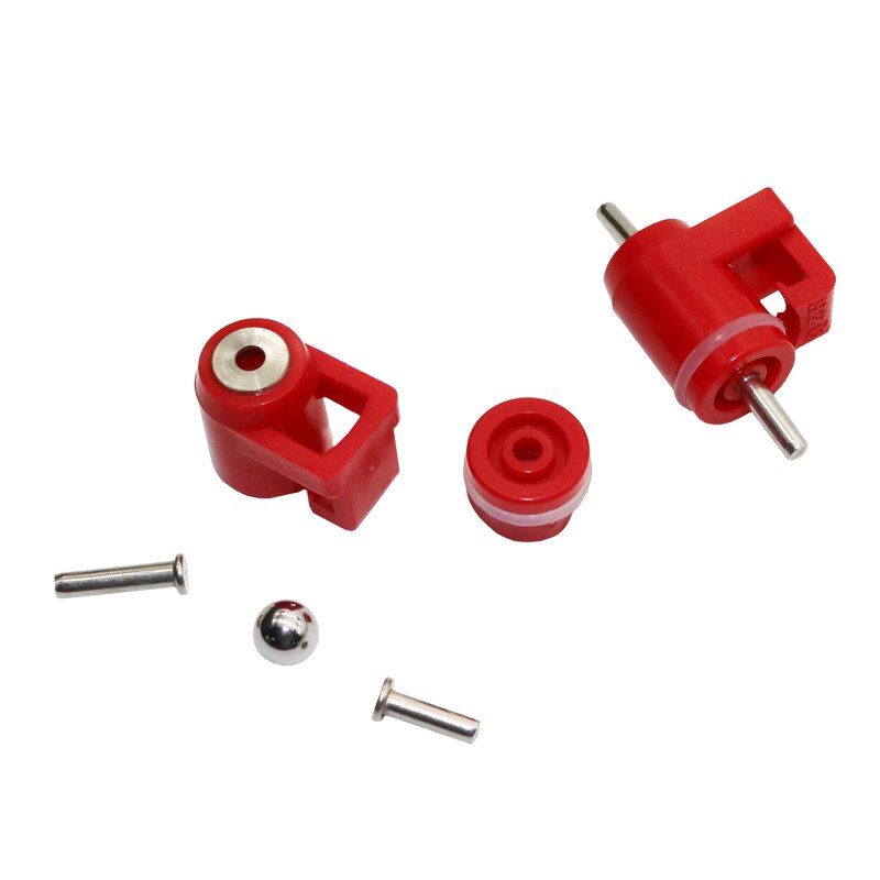 Tetinas de agua para beber pollo de codorniz, bebederos de bolas de acero rojo, uso para aves de corral, 100 Uds.