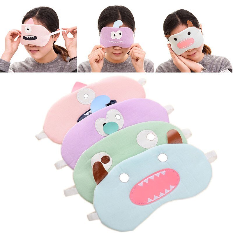 1Pcs 3D Sleep Mask Travel Eyepatch Natural Silk Sleeping Eye Mask Cover Shade Eye Patch Soft Portable Shield The Light