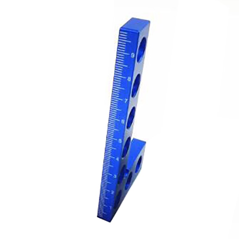 Aluminum Alloy Ruler Metric Height Ruler 90 Degrees L Square Carpentry Measurement Tool Angle Line Ruler Blue