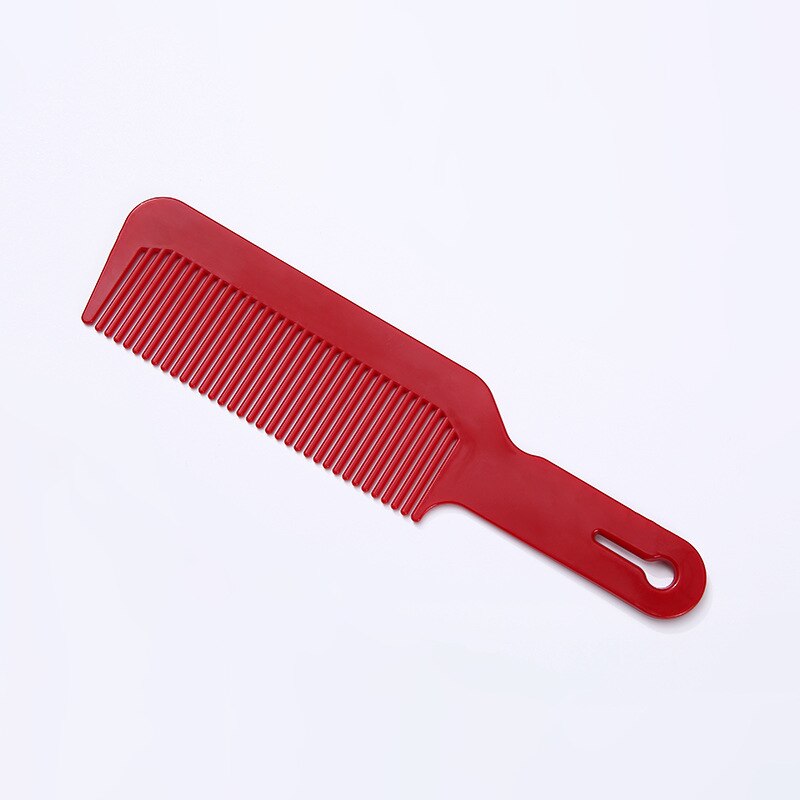 Kappers Kam Multi-Kleur Minimalistische Zwart Plastic Kapsel Kam Dichte Tand Push Rand Platte Kapsalon Styling Kam tool: Rood