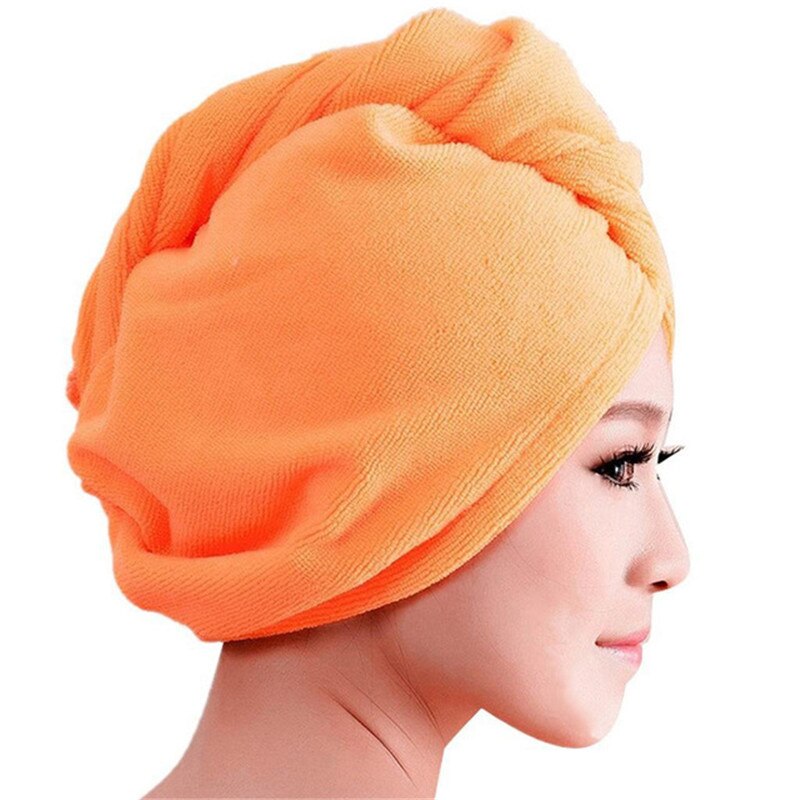 Super Absorbent Quick Dry Hair Towel/Microfiber Towel/Hair Towel Wrap for Women, / Turban For Drying Curly, Long & Thick Hair: Orange