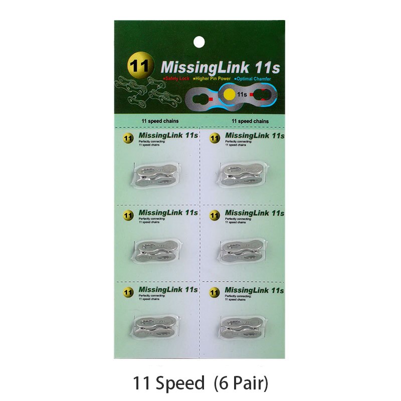 TOOPRE Bicycle Chain MissingLink 6 7 8 9 10 11 Speed Quick-Link Steel Ultra Light Silver 28g For KMC SHIMANO Chains: 11S  6 Pair