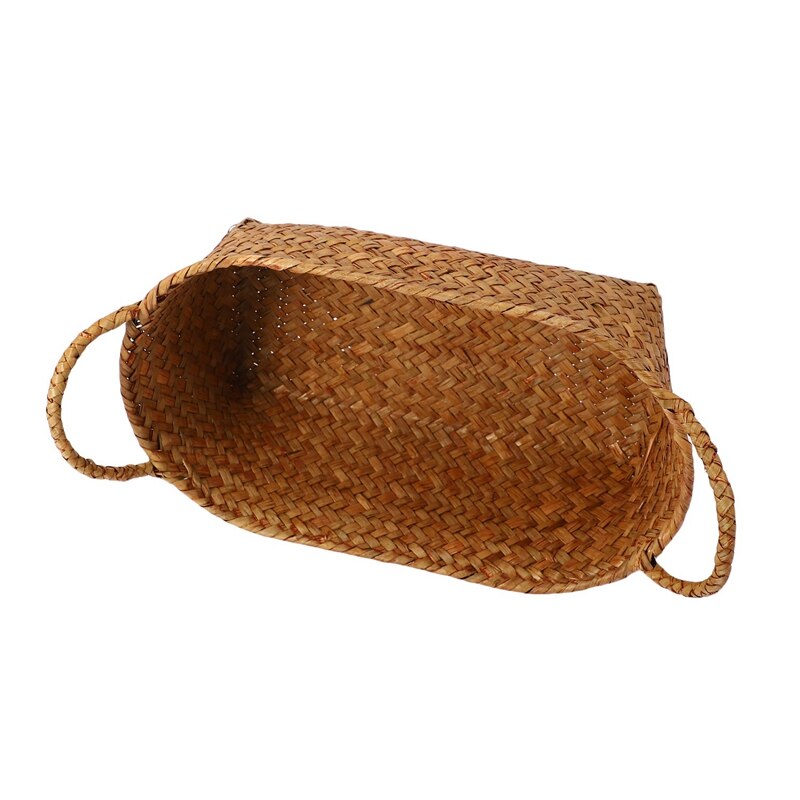 Wicker Weaving Storage Basket for Kitchen Handmade Fruit Dish Rattan Picnic Food Bread Loaf Sundries Neatening Container Case