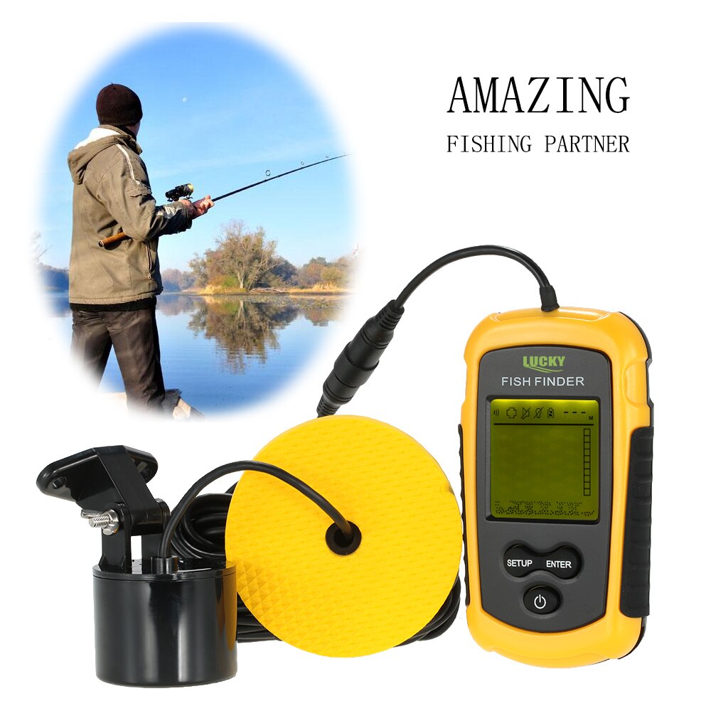thumbnail image 2 of Portable LCD Fish Finder - 100M Depth Sonar With Color Screen And Transducer 2 of 14