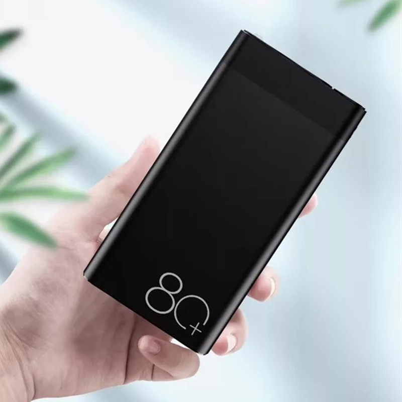 80000 mah powerbank, gehäuse aus metall-aluminiumlegierung, led-anzeige, 2 usb-ausgänge, geeignet für smartphones, tablet-pcs und gps-geräte