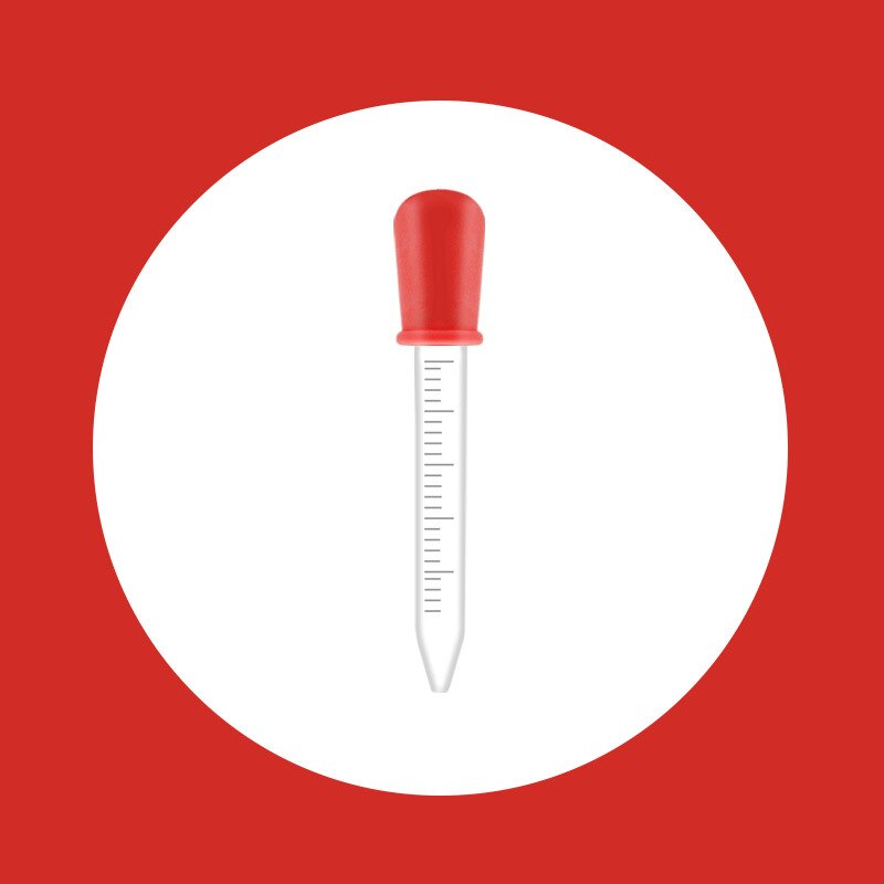 1PC Portable Baby Dropper Medicine Feeder Child Medicine Device Silicone Pipette Liquid Food Dropper Infant Utensils 5ML: red