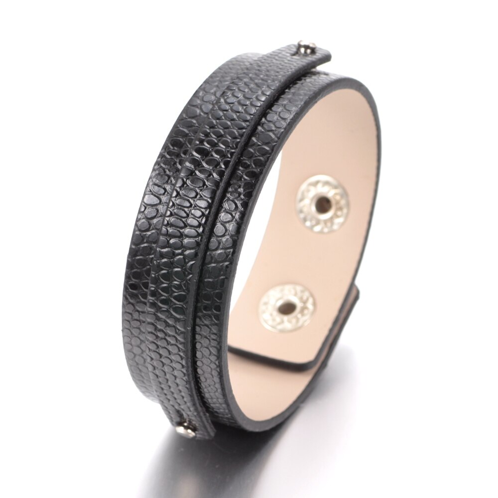 15 färgade läderarmband och armband gör-det-själv-tryckknappar, smycken som passar 18mm tryckknappar  sz0370f: Sz0370a