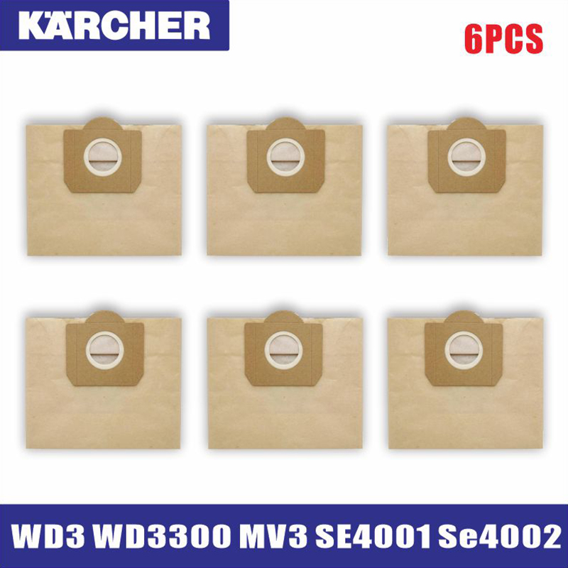 Bolsa de polvo para aspiradora KARCHER WD3 Premium WD 3,300 M WD 3,200 WD3.500 P 6,959-130 RB88 RU100 RU101 A2204 A2656: Verde claro