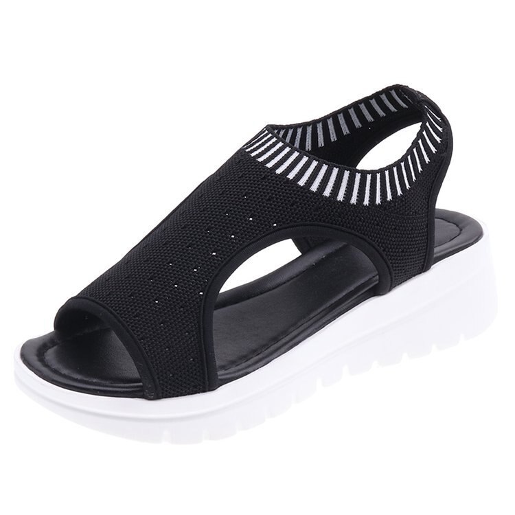 Vrouwen Sandalen Voor Ademend Comfort Winkelen Dames Wandelschoenen Zomer Platform Zwarte Sandaal Schoenen platform 11: 1 / 4