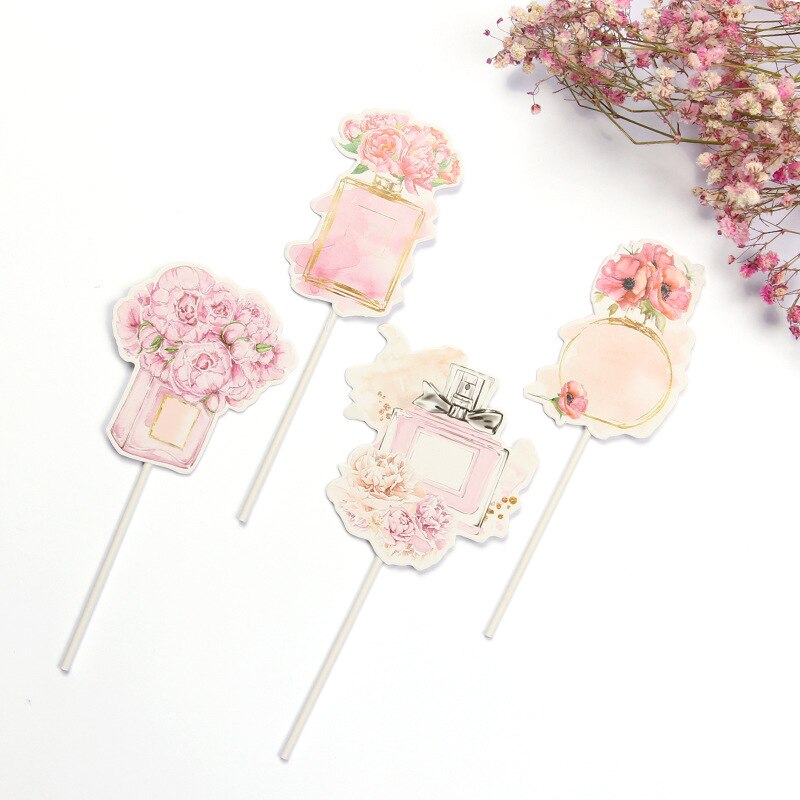 1 zestaw perfumy kwiat moda pani motyw cylinder na tort urodzinowy romantyczna dekoracja tortów weselnych zaopatrzenie solidny