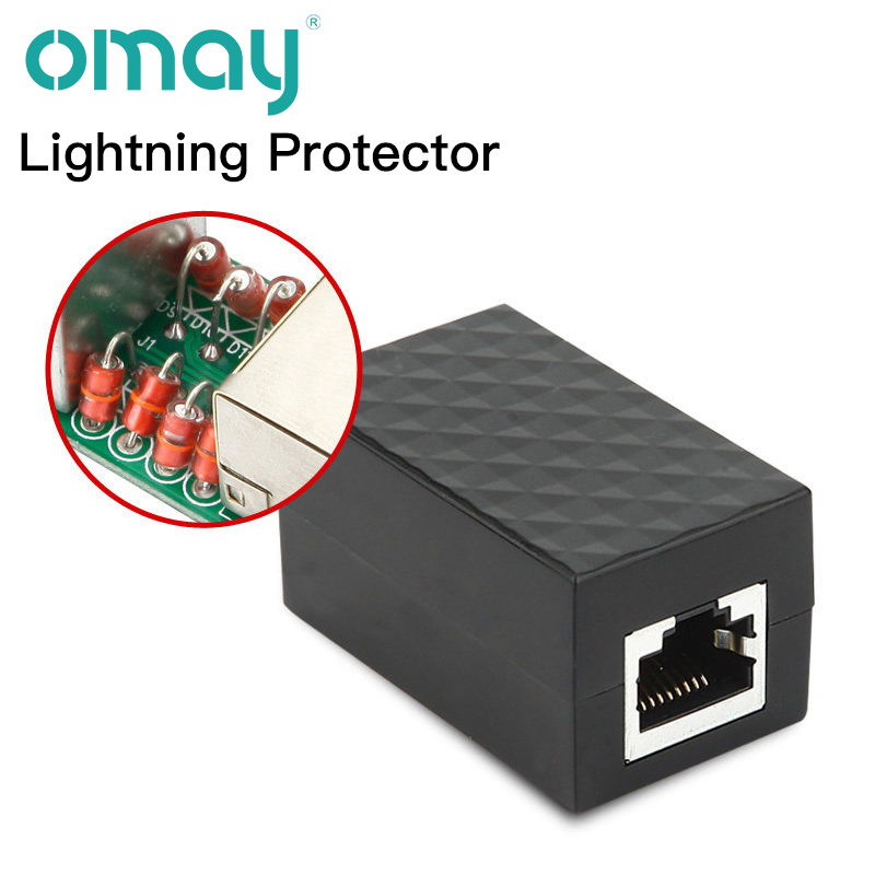 1 To 2 RJ45 Coupler Connector Cat6 LAN Ethernet Adapter Plug Network Extender Extension Cable for Female to Female: 1pcs / Lightning protector