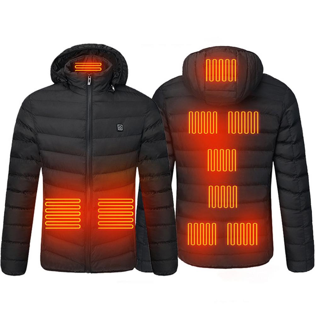Electric Heating Jacket USB Rechargeable Fast 9 Heated Zone For Outdoor ...