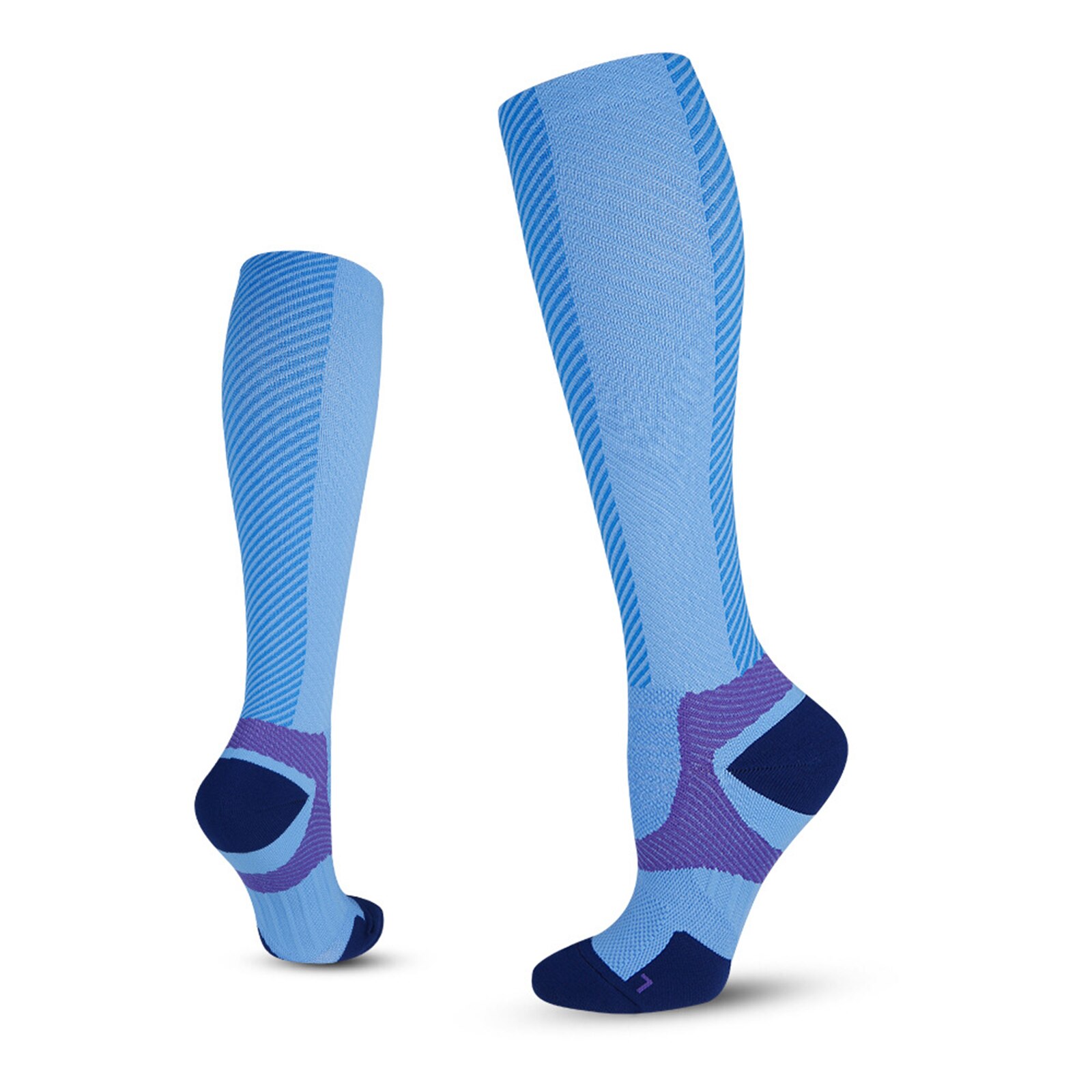 Compression Socks for Men&Women Best Graduated Athletic Fit for Running Flight Travel Boost Stamina, Circulation&Recovery Socks: Blue / S/M