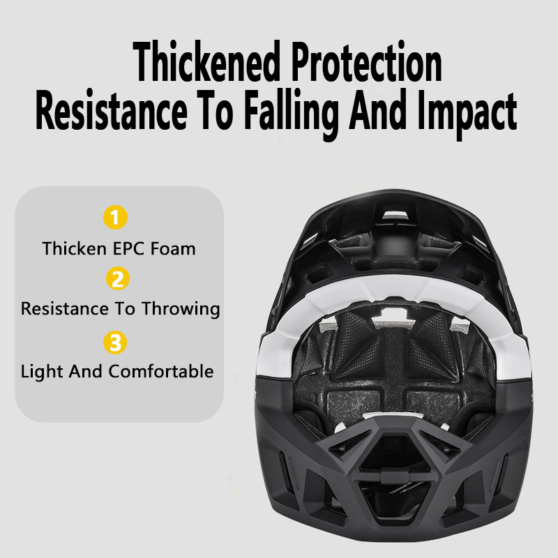 CHINION MTB Full Face Helmet Adult DH Downhill Bike Helmet Motocross Off-Road Safety Helmet Mountain Full Cover Bicycle Helmet