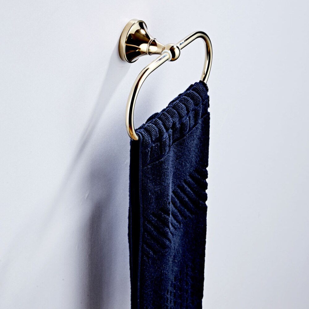 Moderne Wandmontage Handdoek Plank Eenvoud Spray Handdoek Ring Ovale Handdoek Opknoping Rack Voor Badkamer Keuken Hotel