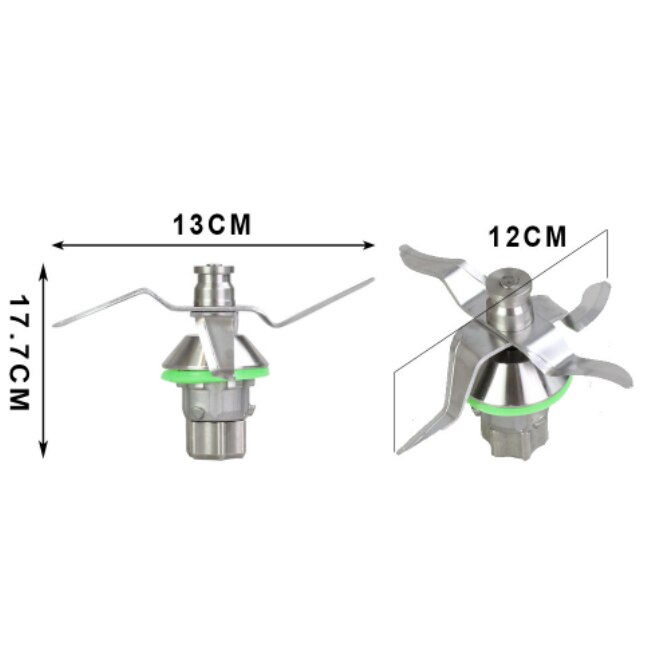 Blendermes voor Vorwerk Thermomix TM6 TM5 keukenmachine mengmes roestvrij staal met afdichting
