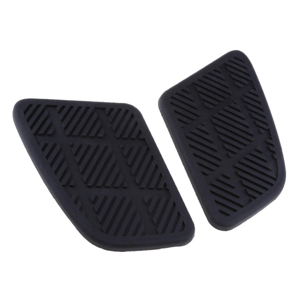 1 Pair Rubber Black Motorbike Square Fuel Tank Pads Side Gas Pads Knee Grip Stickers