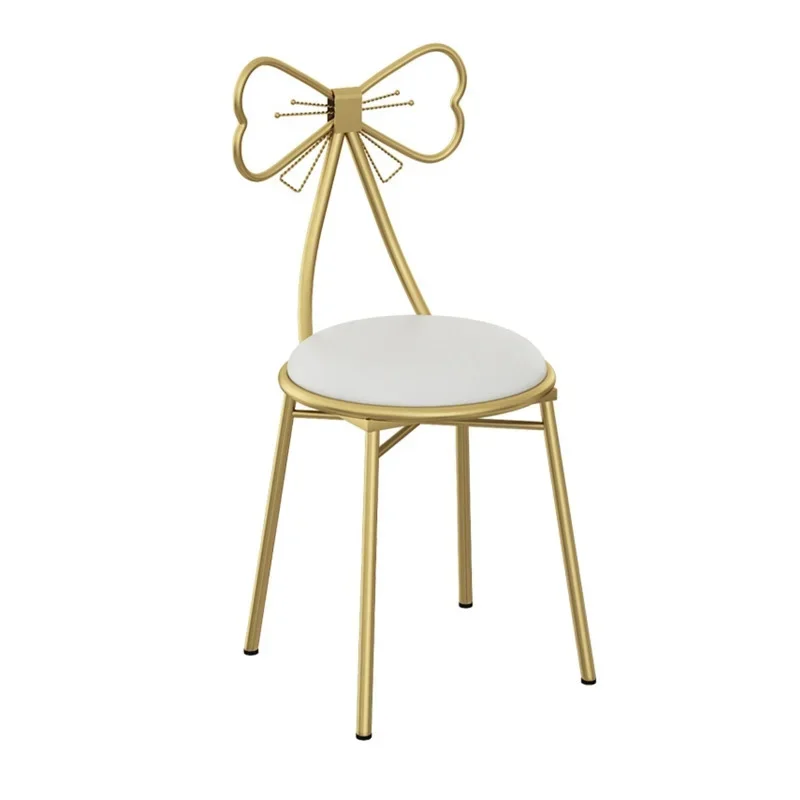 1 unidad, silla de maquillaje de mariposa con respaldo desmontable, silla de manicura, dormitorio de unidad pequeña, taburete de tocador para niña