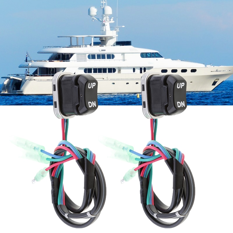 2 Stck Stiefel trimmen Schalter Marine trimmen Neigung Schalter Für Yamaha 4 4-takt Außenbordmotor Motor- Stecker &Ampere; abspielen Stiefel Zubehör Marine