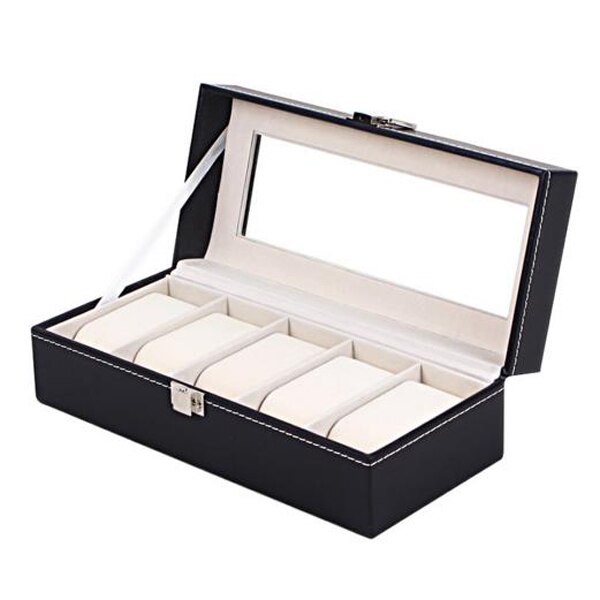 Watch Display Box - Luxury PU Leather Organizer - 2 to 12 Grids - Jewelry Storage Case