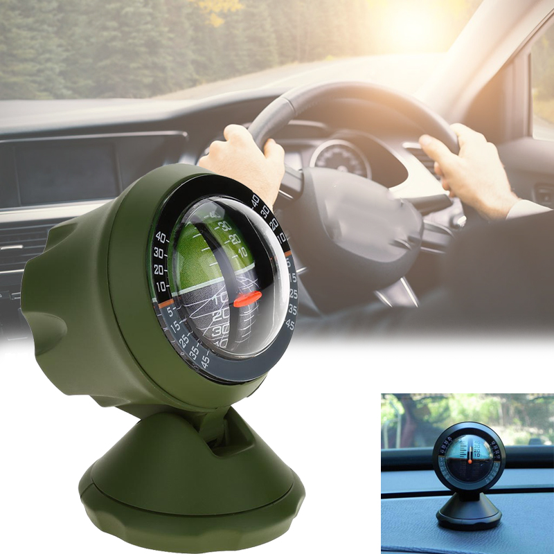 Car Inclinometer Ergonomic Adjustable Viewing Angle Slope Meter Balancer Measure Vehicle Compass Gradient Balancer