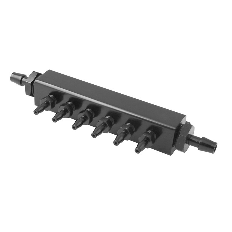 Vacuum Block Intake, 6 Port Vacuum Block Intake Manifold Kit Fuel Wastegate Turbo Boost 1/8 NPT for Racing