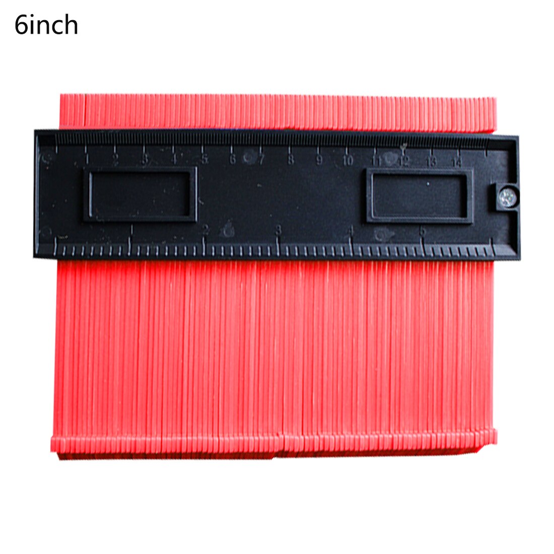 12/25cm Contour Gauge Profile Copy Gauge Ruler Metric Inch Marking Gauge Shape Duplicator Tiling Laminate Tiles Measuring Tool: red 20cm
