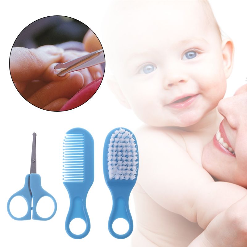 1 Set Baby Grooming Borstel Kam Schaar Nail Cutter Pasgeboren Verpleging Kids Kinderen Levert Draagbare Zachte Haren Accessorie