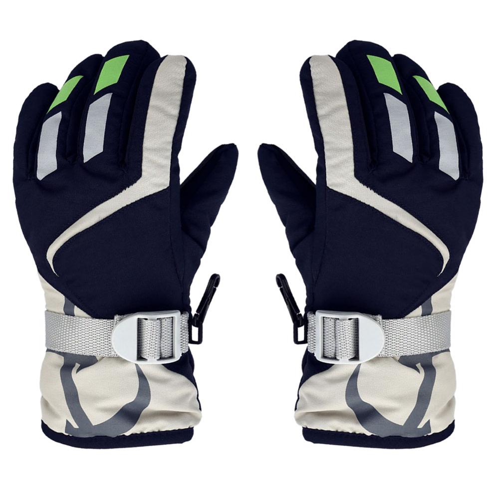 Winter Non-slip Ski GlovesWaterproof Warm Unisex Hockey Gloves Outdoor Sport Mountain Skiing Snowboard Gloves Kid Children: navy blue gloves