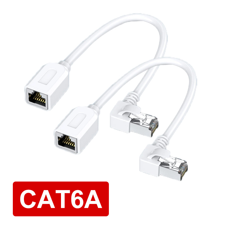 Kątowy kabel Ethernet RJ45 90 stopni uniwersalny Gigabit Kot6 męnarty na żeńnarty przedłużacz sieciowy miedziany przedłużacz Kot5E rj45
