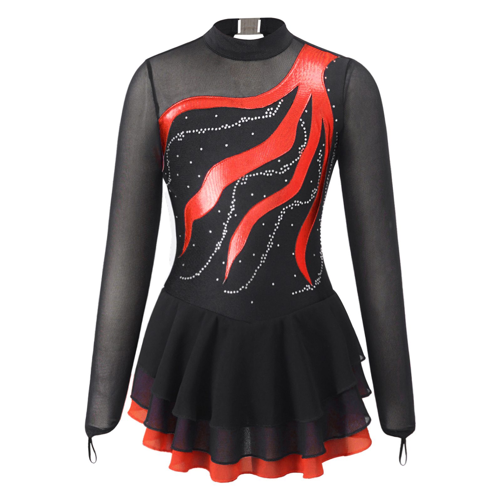Vestido de Ballet para niñas, vestidos de patinaje artístico, Traje de Ballet de manga larga, vestido de baile de bailarina, gimnasia, patinaje sobre ruedas, Ropa de baile: XXL / Verde