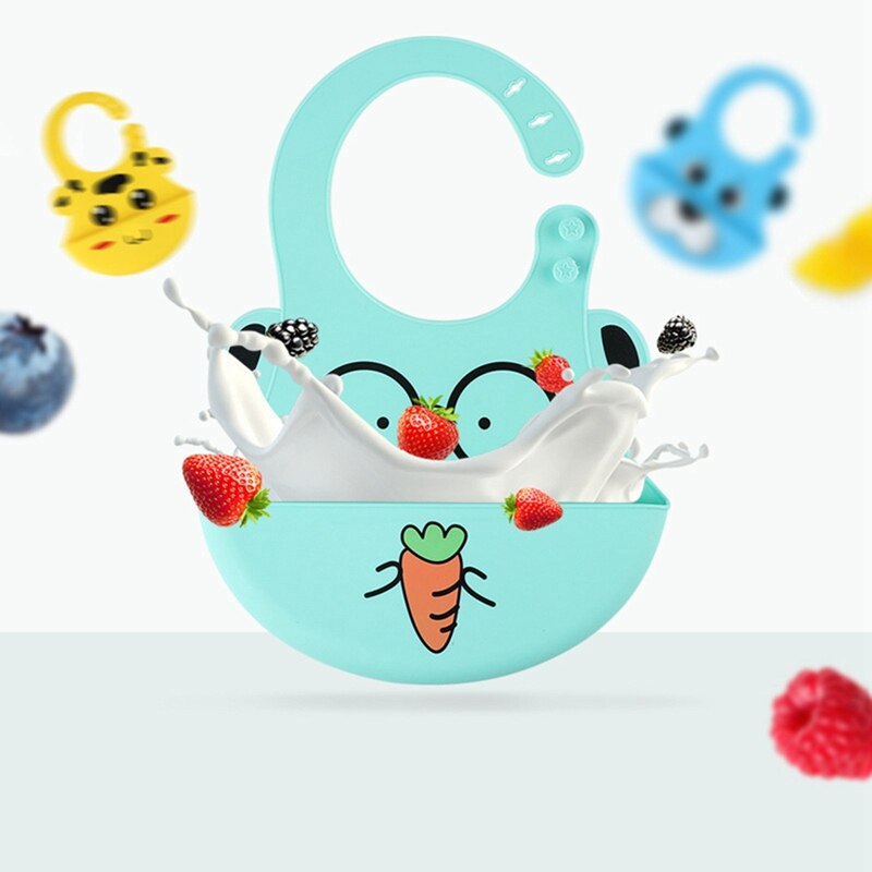 Baby Lätzchen Lebensmittel Klasse Silikon Sabbern Lätzchen Weich Und Bequem Speichel Handtuch Öl-nachweisen Mittagessen Baby Lätzchen Einstellbar