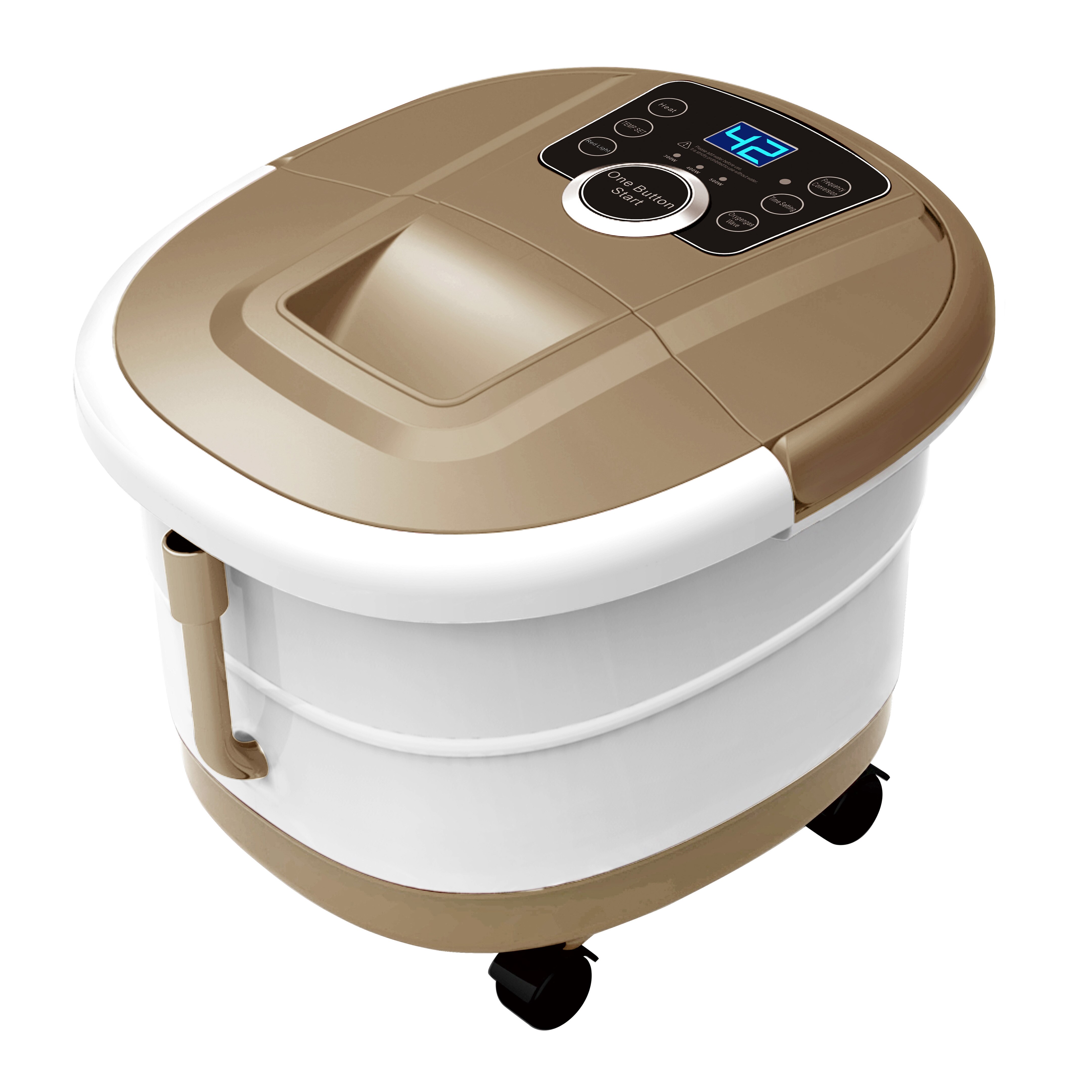 Temperatuurinstelling trillingen touch-bedienpaneel bubbelvoet spa massager met bubbelfunctie