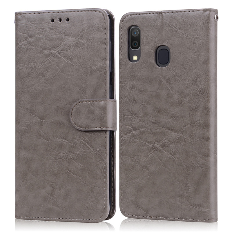Custodia Flip in pelle per Samsung Galaxy A40 custodia A libro portafoglio custodia per telefono per Samsung A40 A 40 SM-A405F custodia magnetica Coque Fundas: Gray