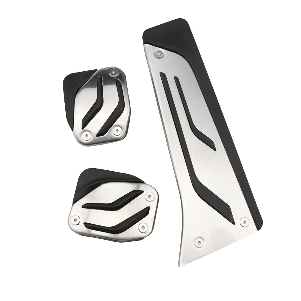 Jameo Auto Stainless Steel Car Fuel Brake Pedals Pedal Cover for BMW 3 M3 X3 X4 X5 X6 F20 F30 E34 E39 E70 E71 E90 E46 GT3 LHD: MT 3 Pieces