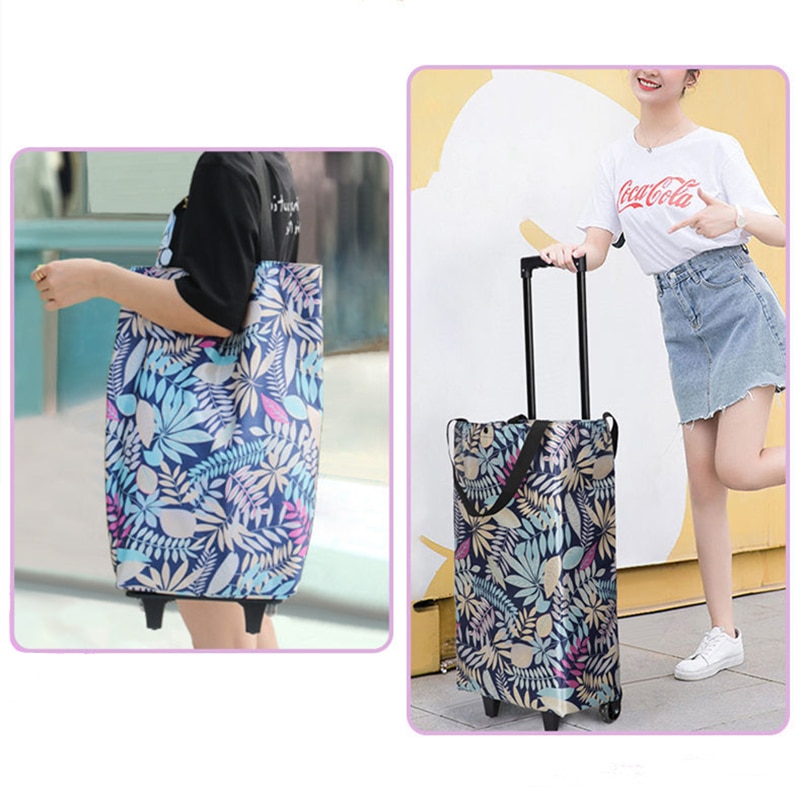 Kleine Pull Winkelwagen Carrying Boodschappentas Outdoor Camping Opvouwbare Trolley Thuis Winkelen Trailer De Markt