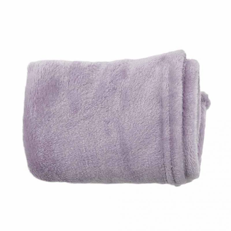 Outdoor Reizen Zachte Warme Flanel Handdoek Deken 65*45 cm Fleece Camping Slaapzak Lunchpauze Multifunctionl Handdoek Deken ^: purple