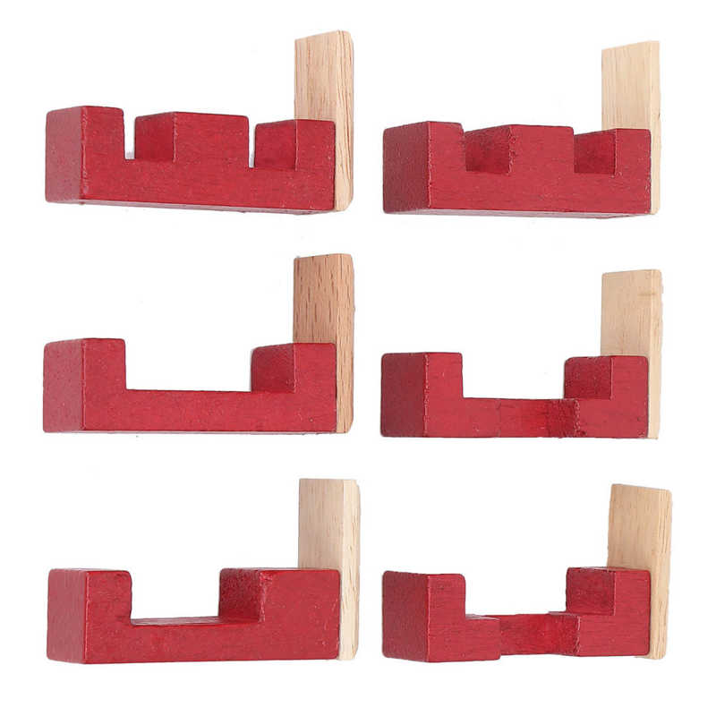 Wooden Unlock Toy Prevent Alzheimer Wooden Interlocking Puzzle Toy for Elderly