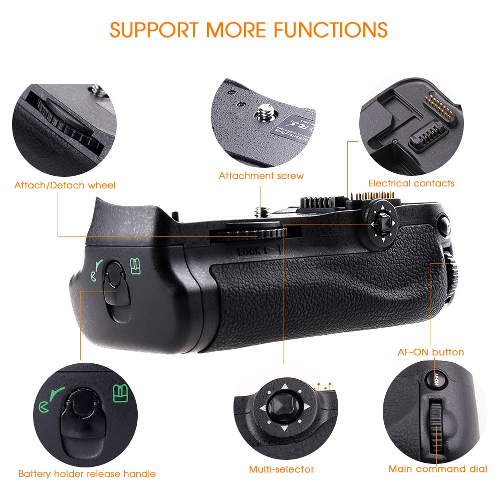 Travor Vertical Battery Grip holder for Nikon D300 D300S D700 DSLR Camera as MB-D10 work with EN-EL3e battery