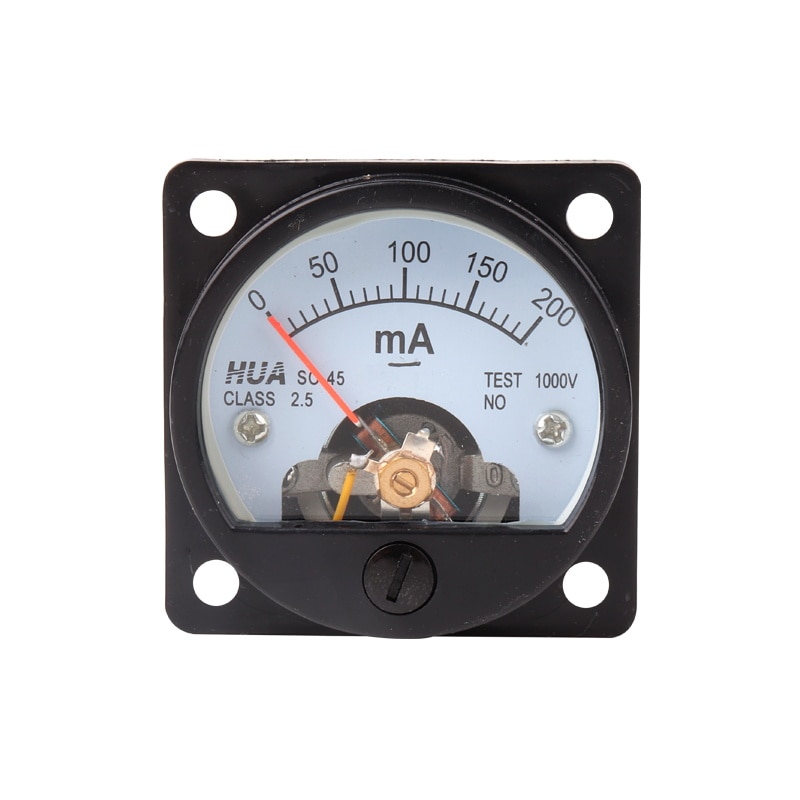 HUA Also-45 DC mA Amperemeter Zeiger Analog Rund Marine Kunststoff Instrument Sauerei Strom Werkzeuge Fabrik Echte