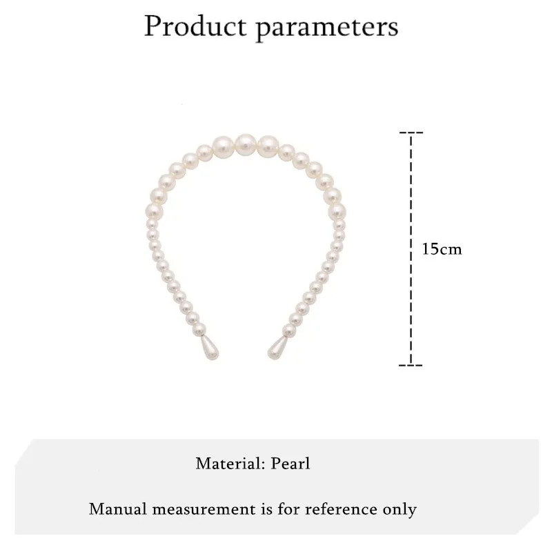 Juego de 3 piezas para el cabello para mujer, gomas para el pelo con perlas, accesorios para el cabello para niña, diademas sencillas con temperamento, diademas para