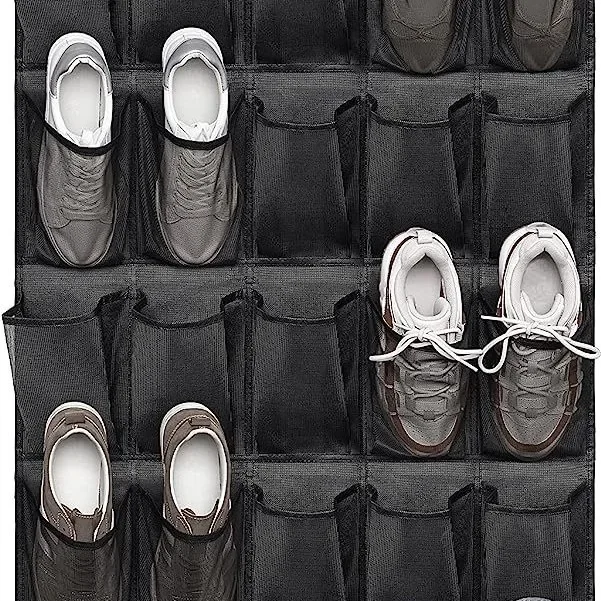 Hängendes Schuhregal-Organizer über der Tür, Schuh-Organizer, 12/14 große, atmungsaktive Netztaschen, Hausschuhe, Organizer, Schuhaufbewahrung