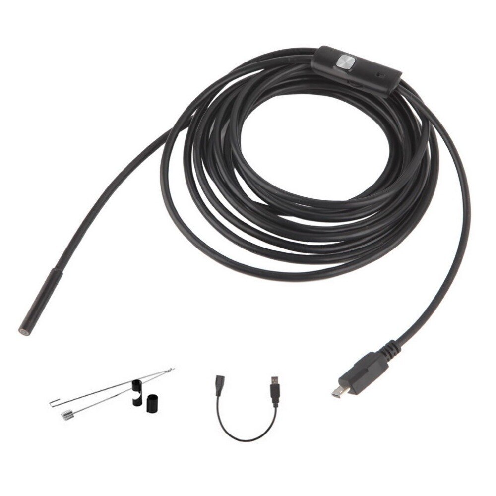 5,5mm Endoskop Kamera 720 P HD USB Endoskop Mit 6 LED 1/1. 5/2/3,5/5 M Weiche Kabel Wasserdichte Inspektion Endoskop Für Android PC