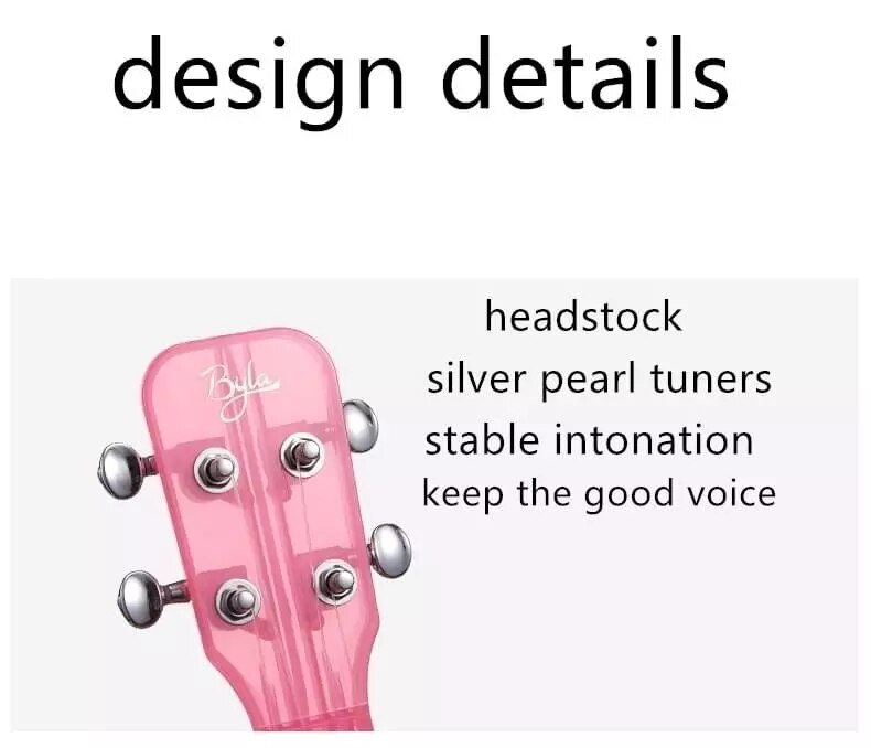 23inch Ukulele Carbon Fiber Acrylic Musical Instrument