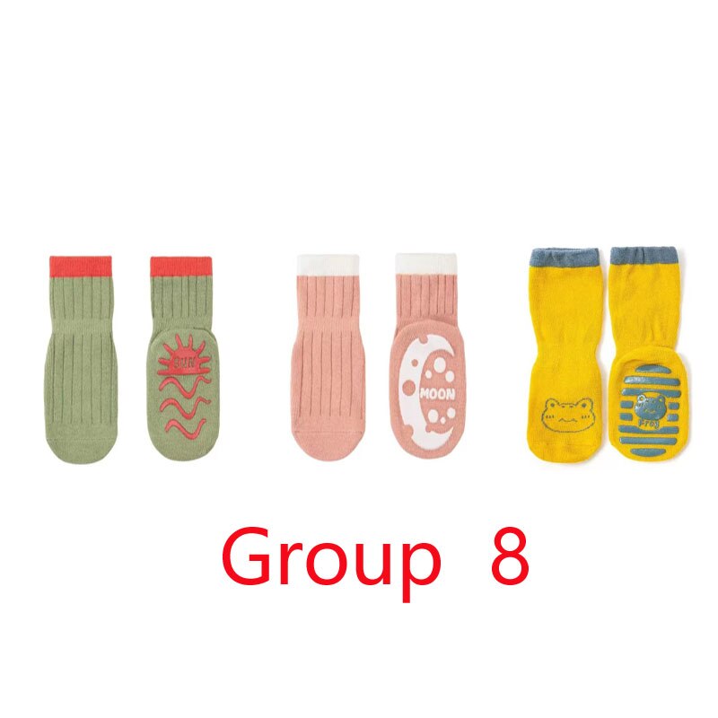 3 Pcs Baby Boy Socks Newborn Infant Socks Baby Socks Girl Non Slip Socks Baby Girls Knee Length Socks 0-3t Kids Socks: Group 8 / M(1-3T)