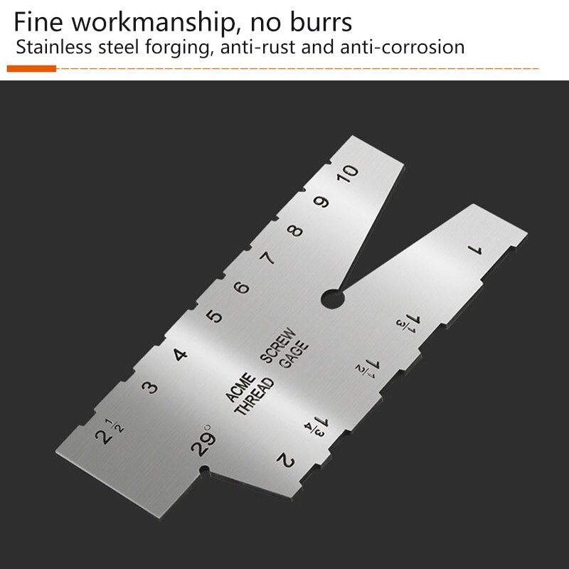 Stainless steel T-angle model Stainless Steel Thread Cut Angle Gauge, Metallurgical Screw Gauge Measuring Tool