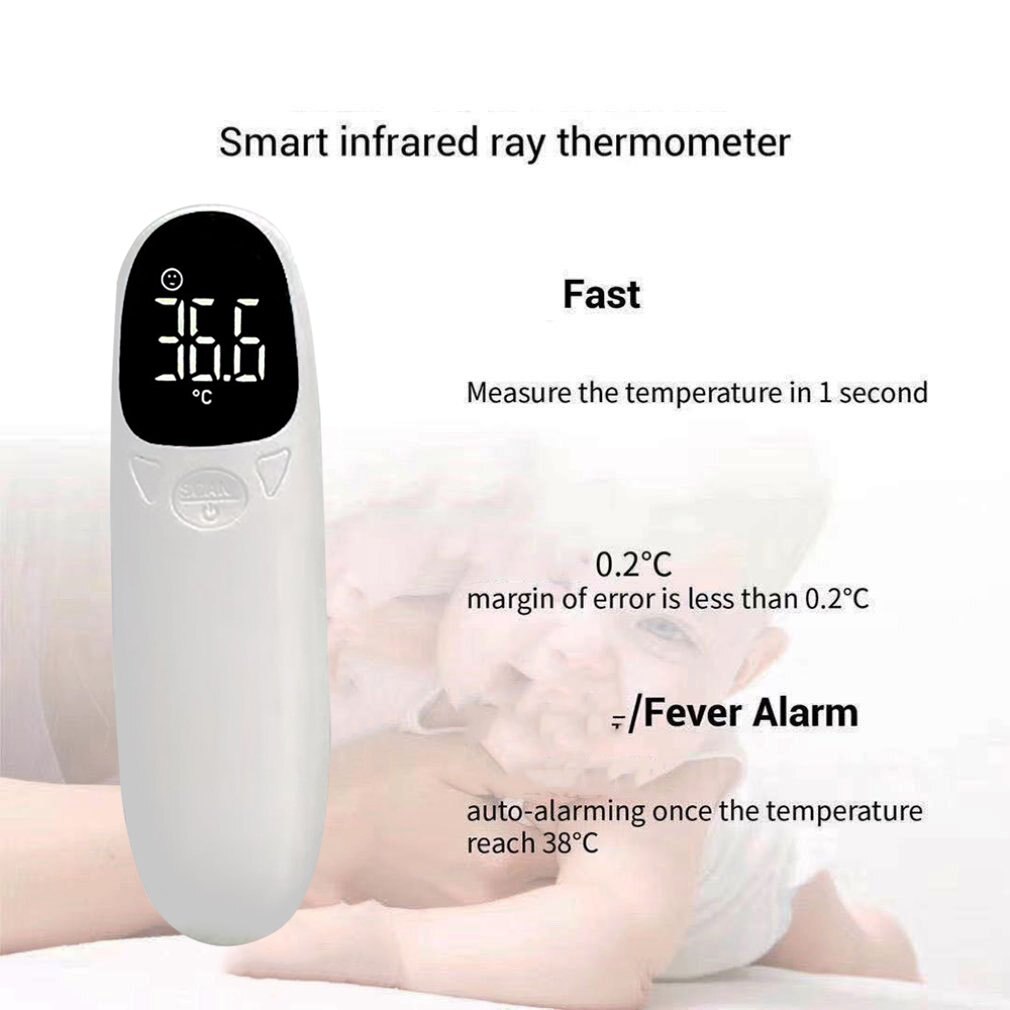 Handheld Infrared Thermometer Fast Speed High-temp Warning Accurate Infrared Thermometer Home Handheld Thermometer